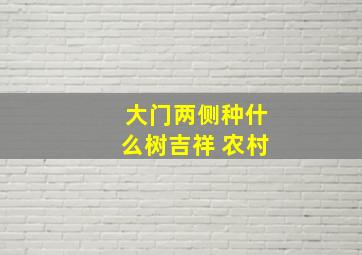 大门两侧种什么树吉祥 农村